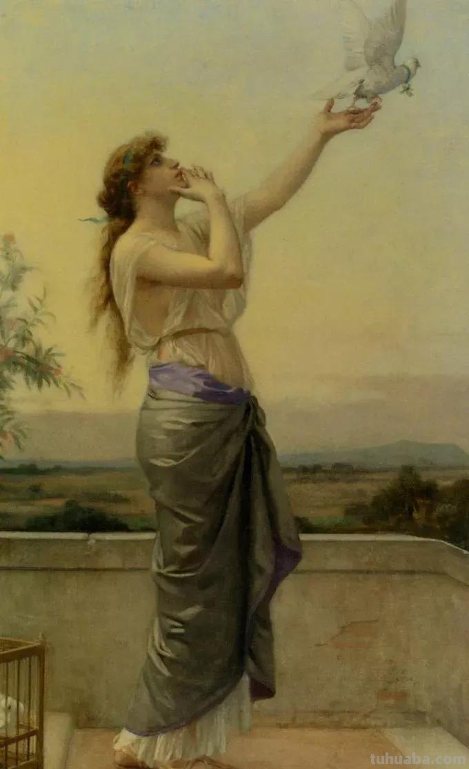 美人遗韵-法国学院派画家卡巴内尔古典人物油画作品欣赏