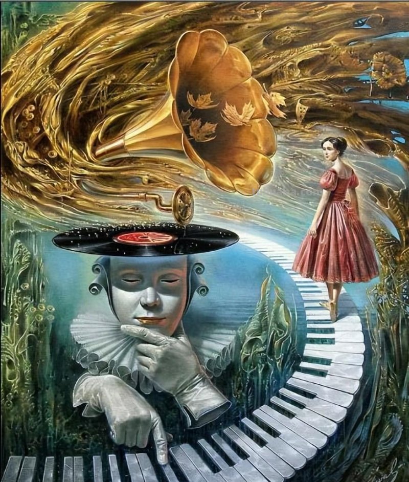超现实的迷人世界-荒诞派艺术家米哈伊尔绘画作品欣赏