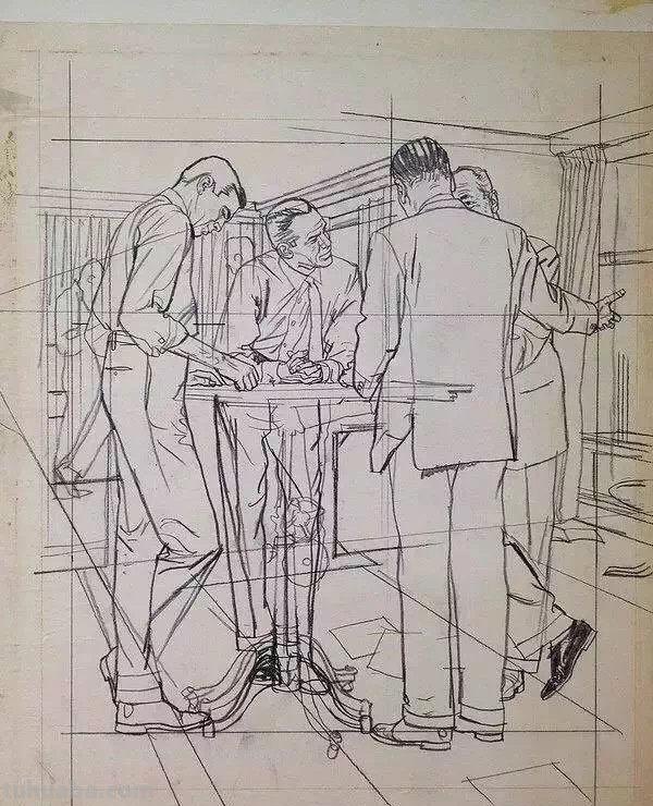 看这些速写作品，他是一位真正的线条绘画大师