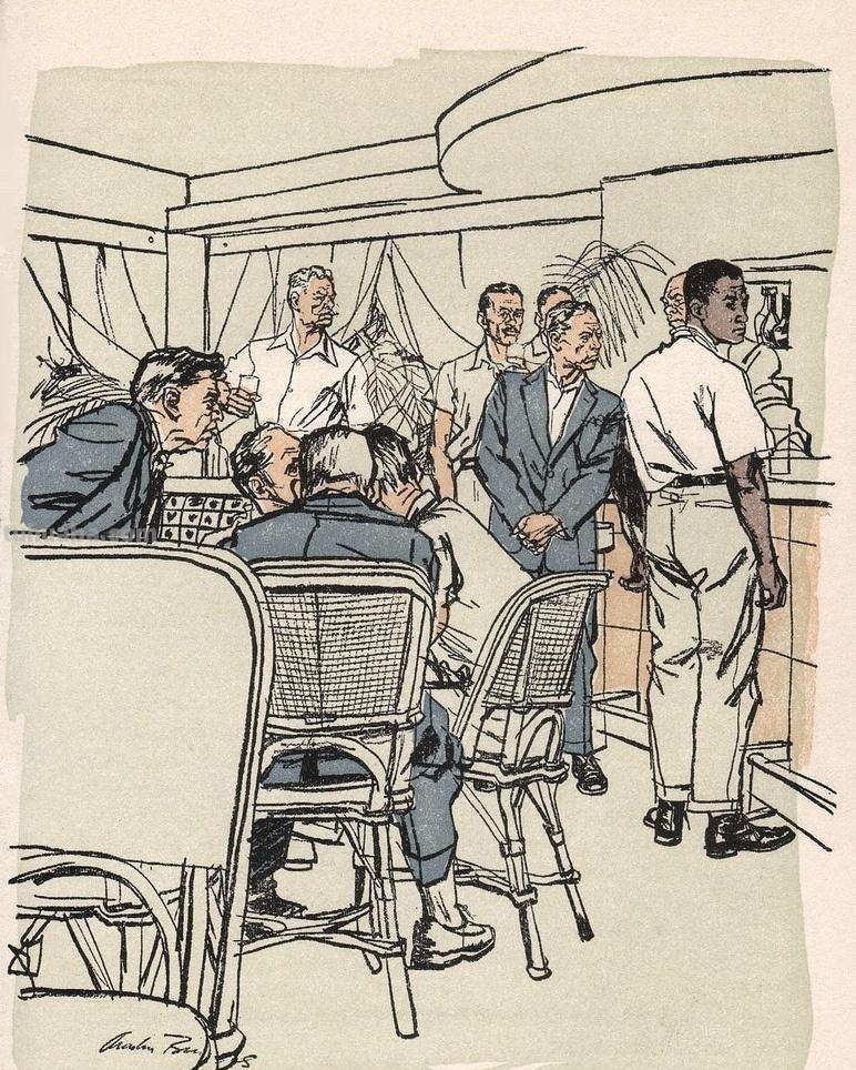 看这些速写作品，他是一位真正的线条绘画大师