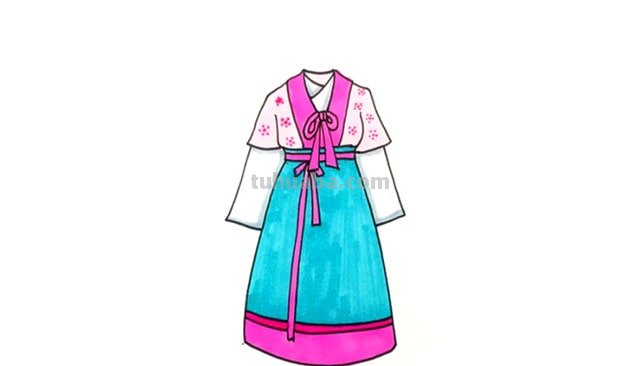 简笔画汉服怎么画 一年级画的汉服？
