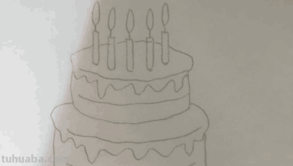 简单蛋糕怎么画