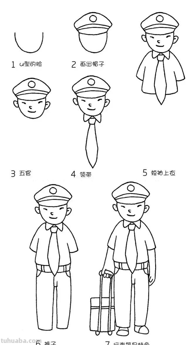 简笔画｜可爱人物形象简笔画，步骤超详细，简单好画，建议收藏！