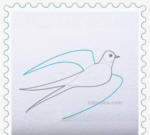 儿童简笔画精选「鸟」-燕子(Swallow)的绘画步骤 儿童简笔画精选「鸟」-燕子(Swallow)的绘画步骤