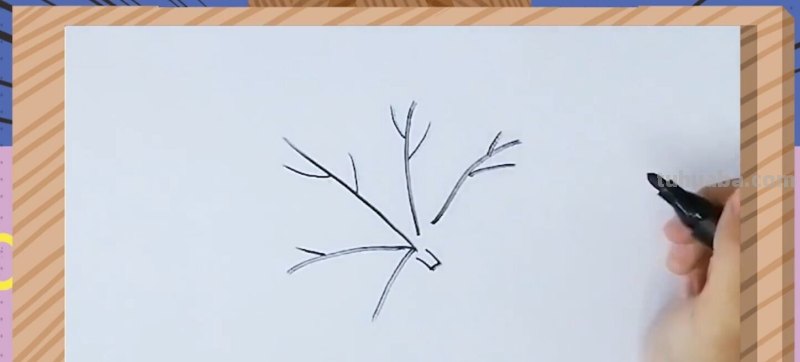 树叶的画法