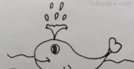 美观的鲸怎么画简笔画