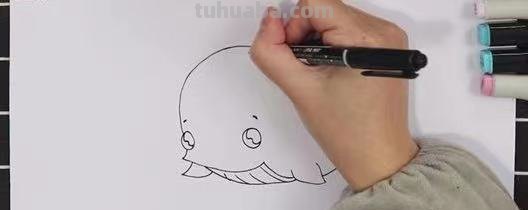 美观的鲸怎么画简笔画