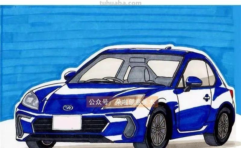 范画 - 超酷的跑车飞机绘画，简单易学，男孩子一定不要错过哦