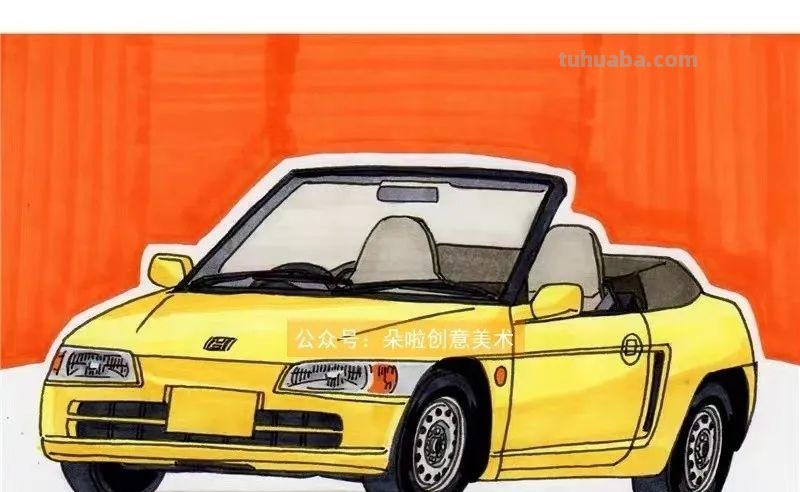 范画 - 超酷的跑车飞机绘画，简单易学，男孩子一定不要错过哦