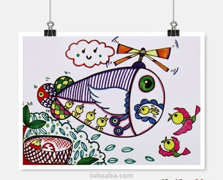 儿童简笔画-鸟宝宝被飞机卷走了,它的父母正和飞机对抗作战呢 儿童简笔画-鸟宝宝被飞机卷走了,它的父母正和飞机对抗作战呢