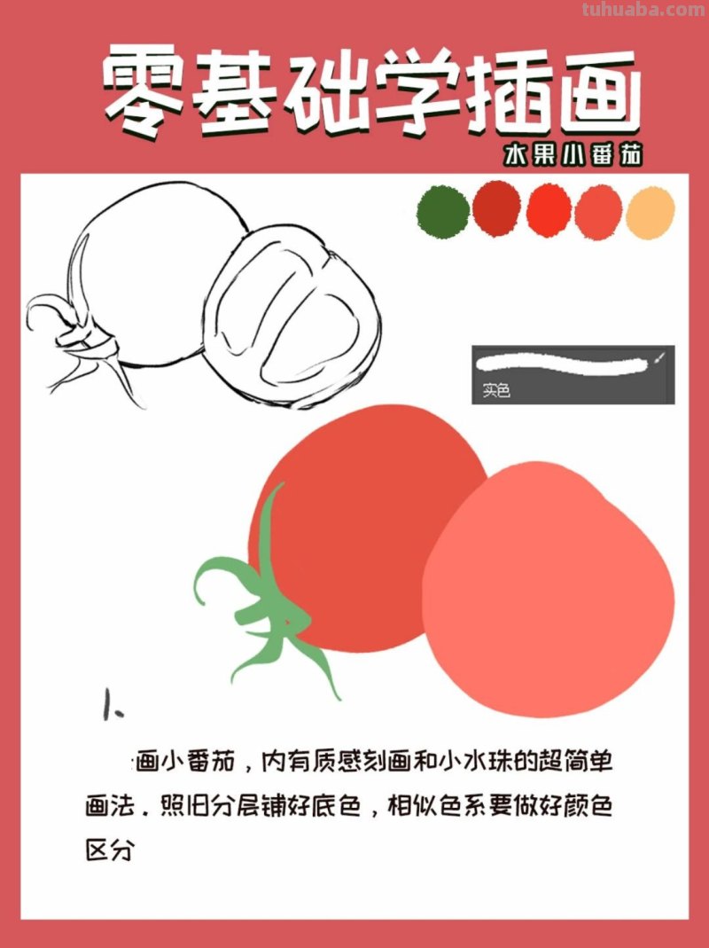 【插画教程】教你画圣女果