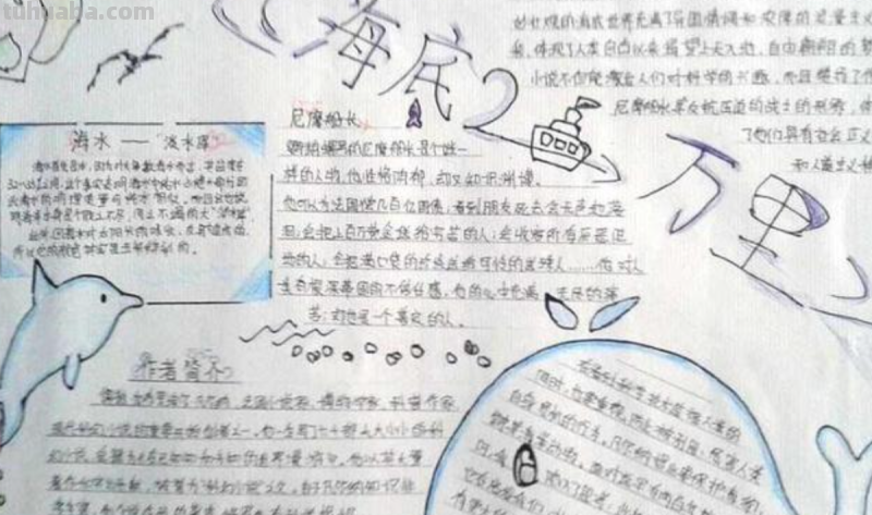 海底两万里手抄报怎么做