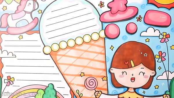 六一儿童节怎么画手抄报