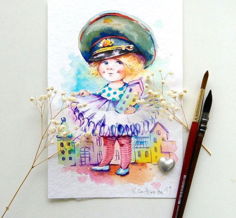 多彩动物水彩插画 色彩绚丽造型精美 装饰性非常强