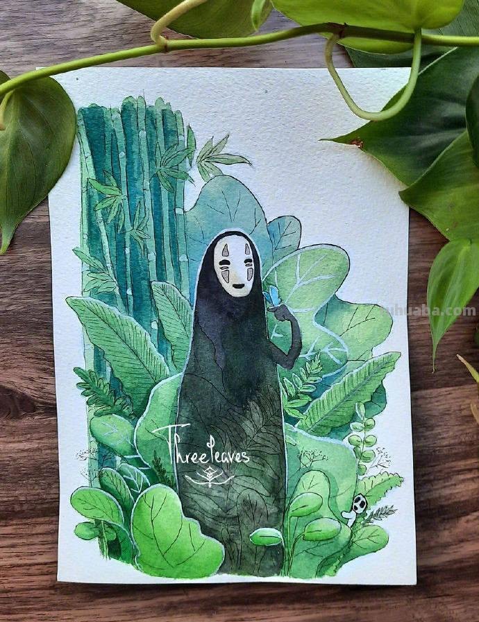 水彩作品分享—9张小清新水彩风景插画