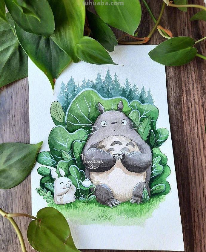 水彩作品分享—9张小清新水彩风景插画