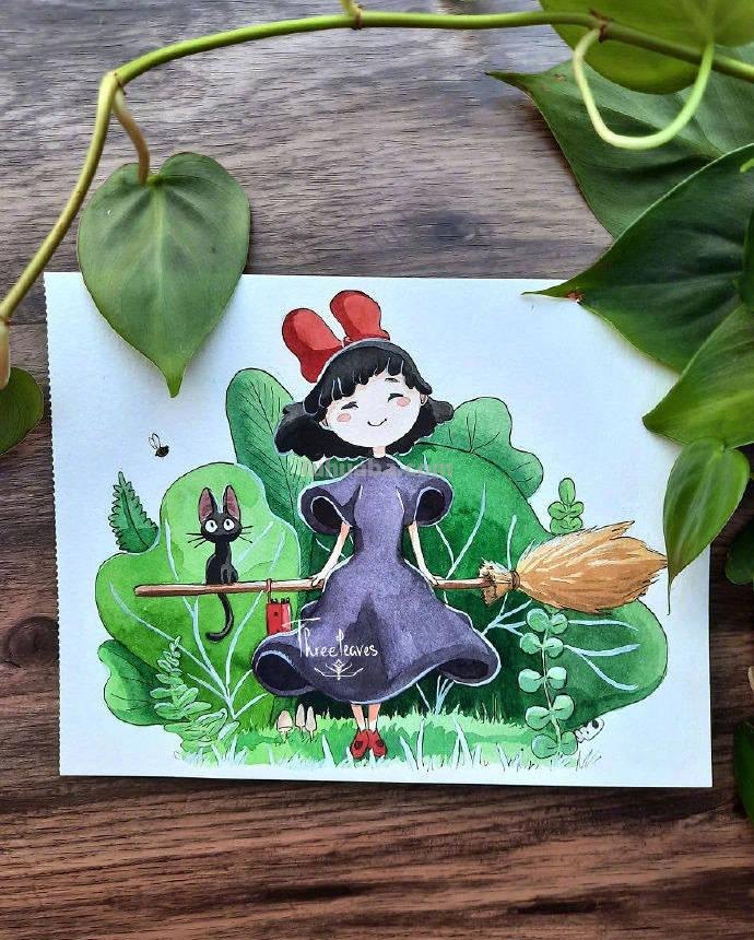 水彩作品分享—9张小清新水彩风景插画