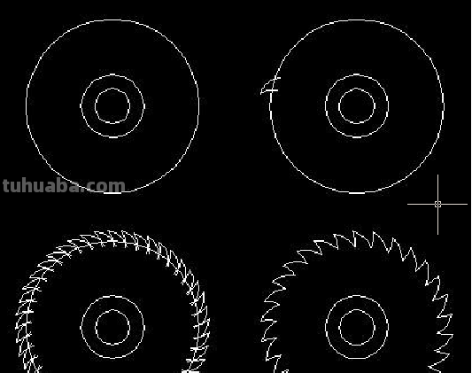 怎么用CAD画出一个锯片图?