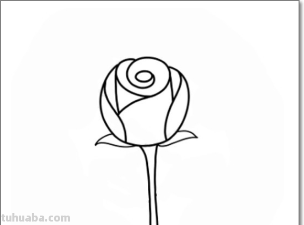 玫瑰花简笔画
