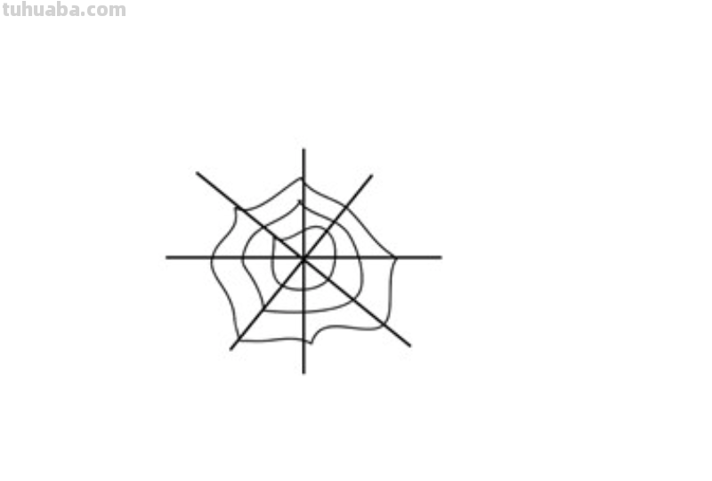 蜘蛛网该怎么画