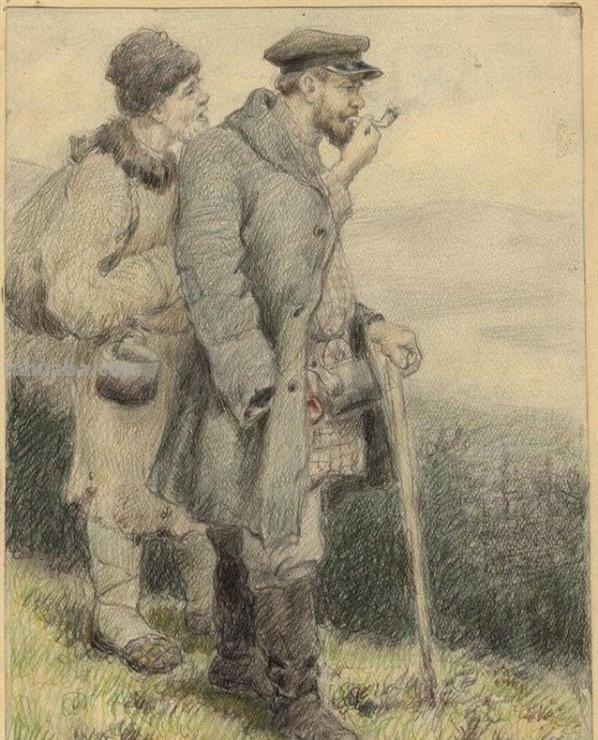 俄罗斯画家的速写作品