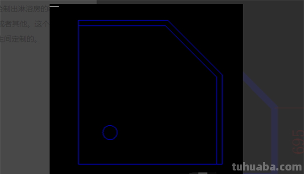 CAD中淋浴的怎么表示(在平面图上)