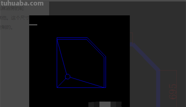 CAD中淋浴的怎么表示(在平面图上)