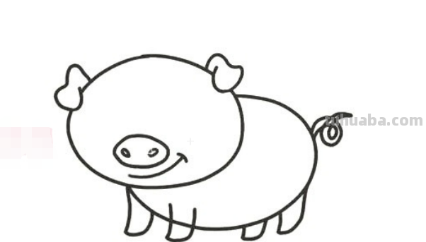画可爱的小猪怎么画