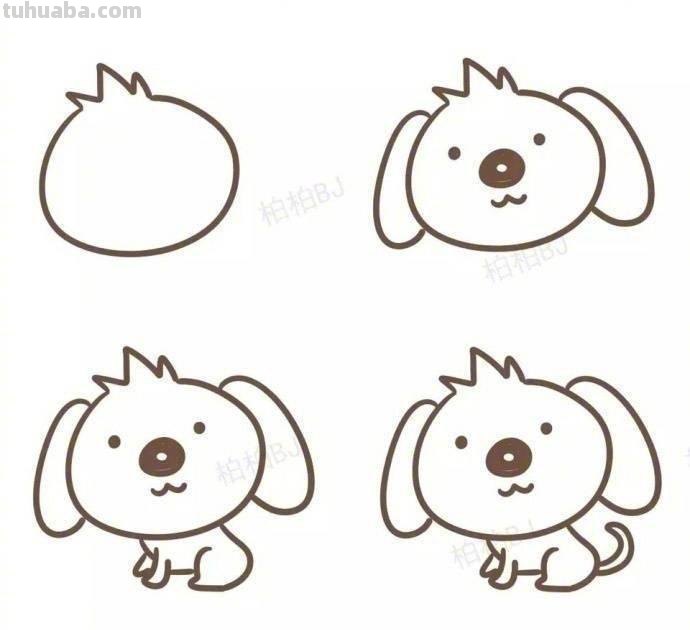 9种萌萌哒的小猫小狗简笔画，让你爱不释手，小朋友都能画