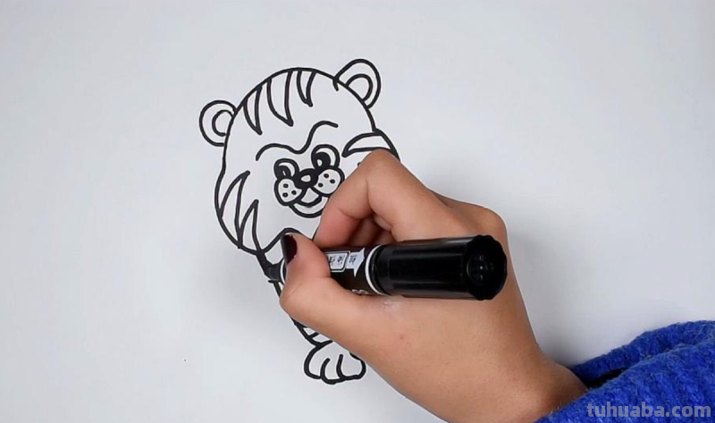 老虎简易画法怎么画