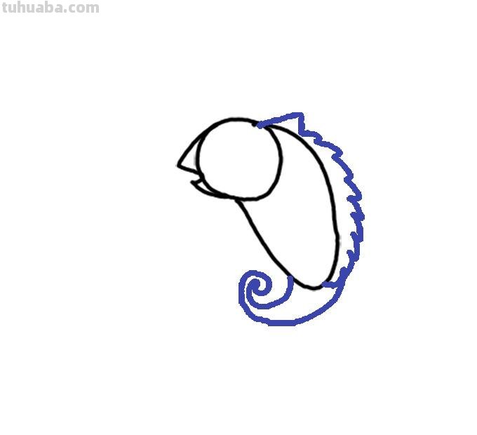 简单易学的变色龙简笔画步骤图，轻松变身绘画达人