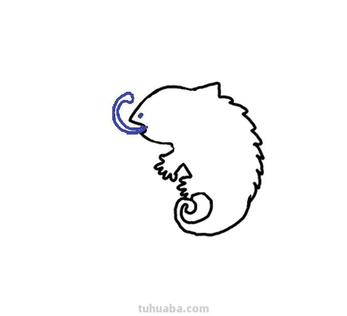 简单易学的变色龙简笔画步骤图，轻松变身绘画达人