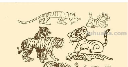 老虎怎么画