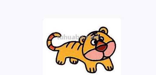 怎么画老虎简笔画