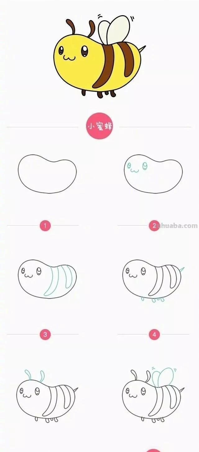 每天学一幅简笔画-各种动物简笔画画法大全