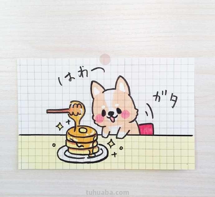 美食萌物简笔画插画临摹~鼓励我一下吧