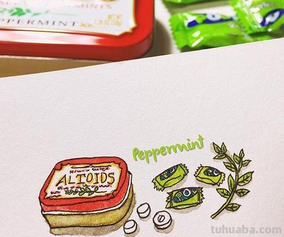 可爱的美食手绘简笔画，留着当手账素材用！