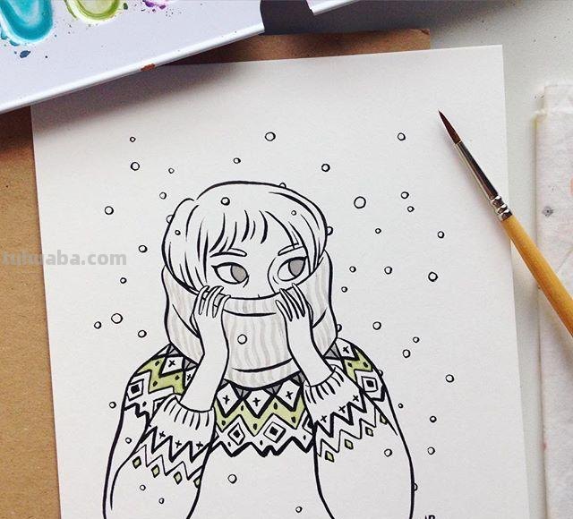人物简笔画~女孩的日常生活~