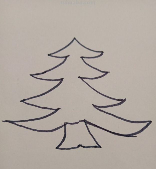 圣诞树怎么画
