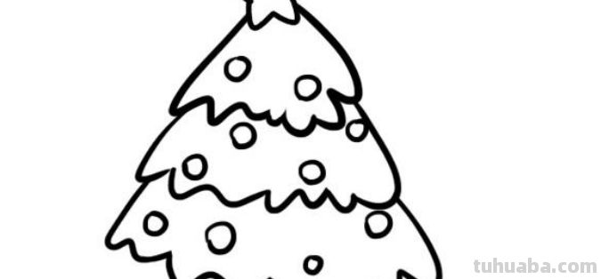 圣诞树的简笔画怎么画
