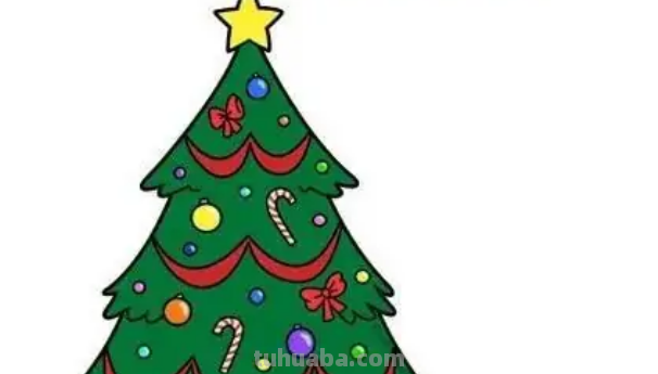 圣诞树的简笔画怎么画