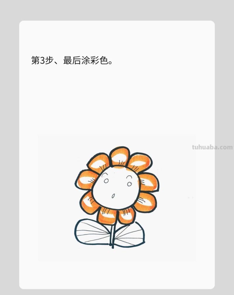 简笔画向日葵详细过程