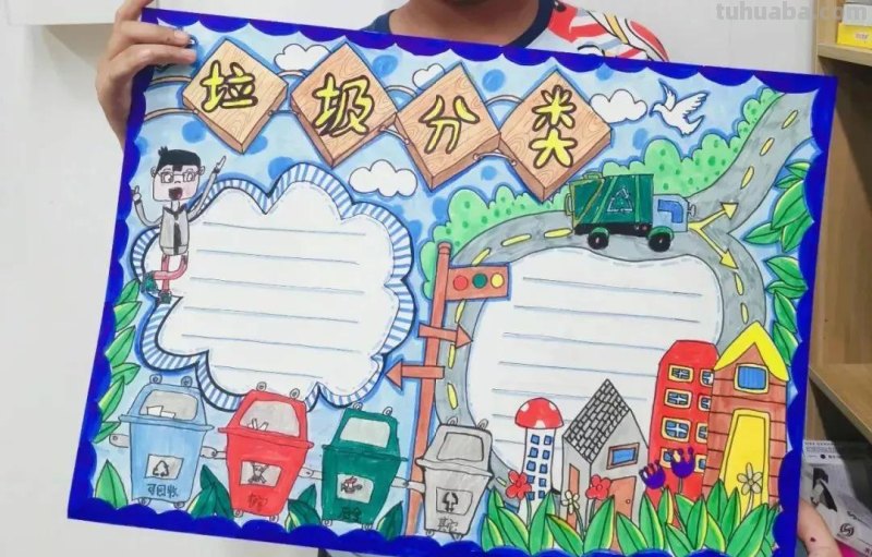 2022最新垃圾分类手抄报+环保儿童画，60副经典收藏版