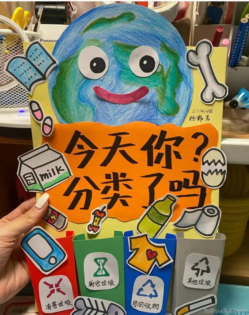 2022最新垃圾分类手抄报+环保儿童画，60副经典收藏版
