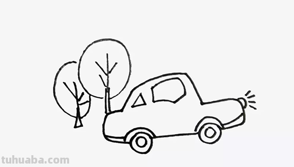 小汽车怎么画简单图片简笔画