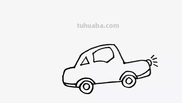 小汽车怎么画简单图片简笔画