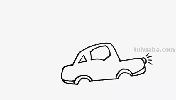 小汽车怎么画简单图片简笔画