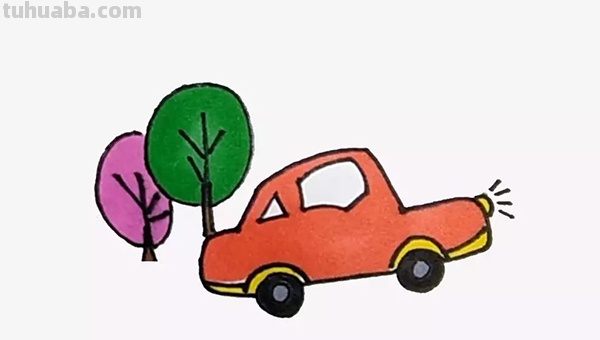 小汽车怎么画简单图片简笔画
