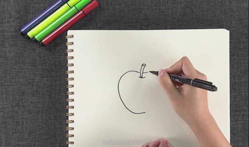 苹果简笔画怎么画 苹果简笔画怎么画图