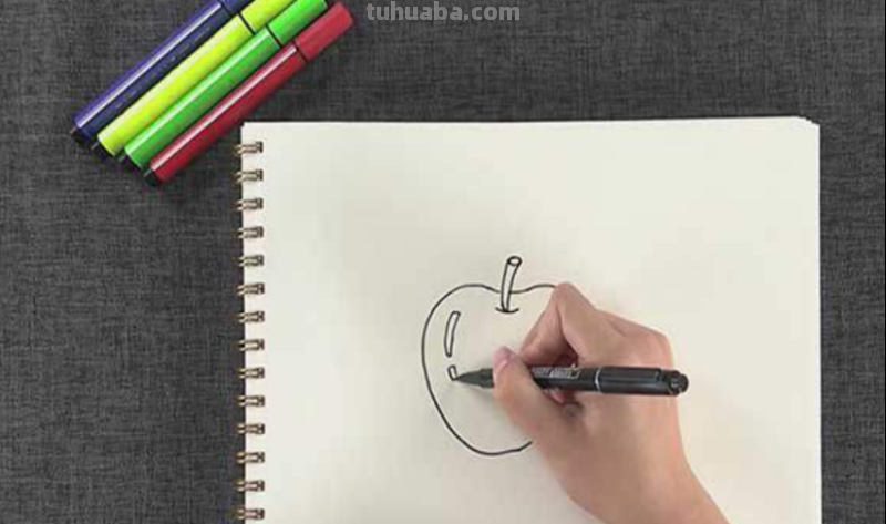 苹果怎么画简笔画